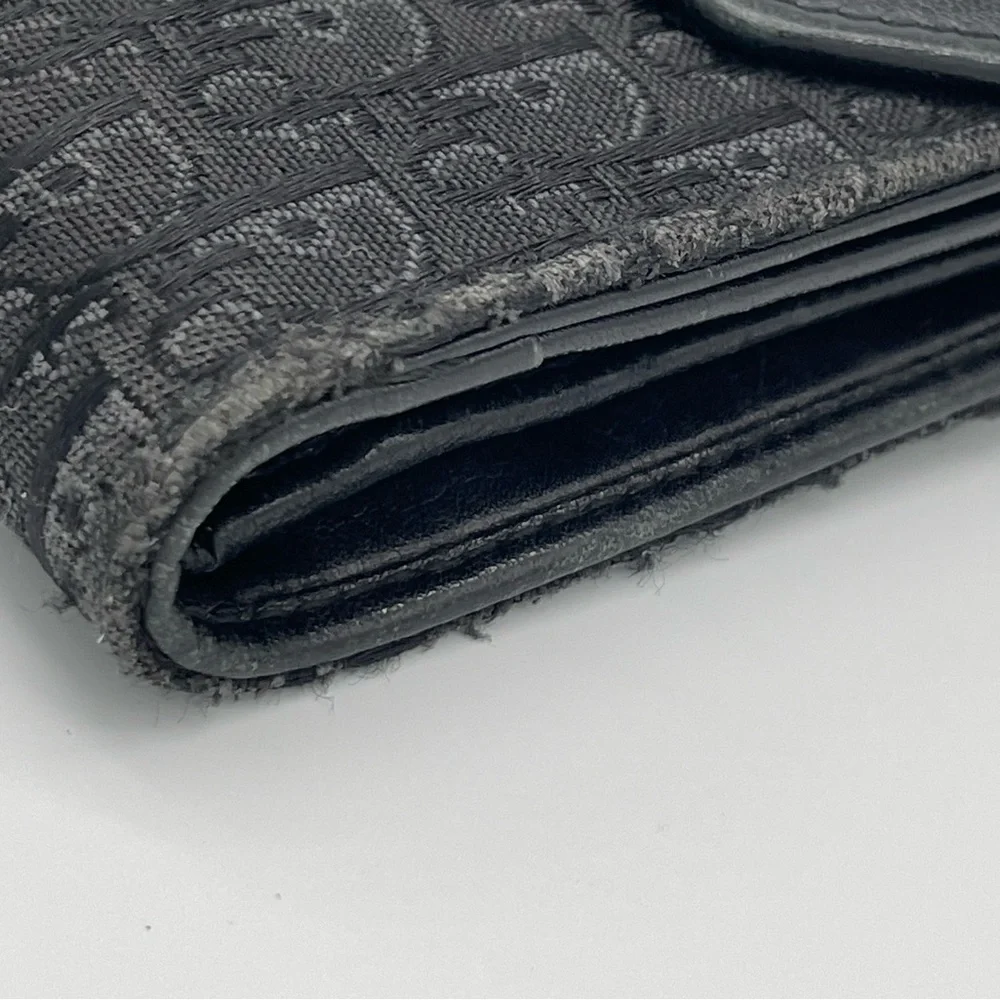 Dior Vintage Monogram Galliano Riveted Double-Sided Long Wallet